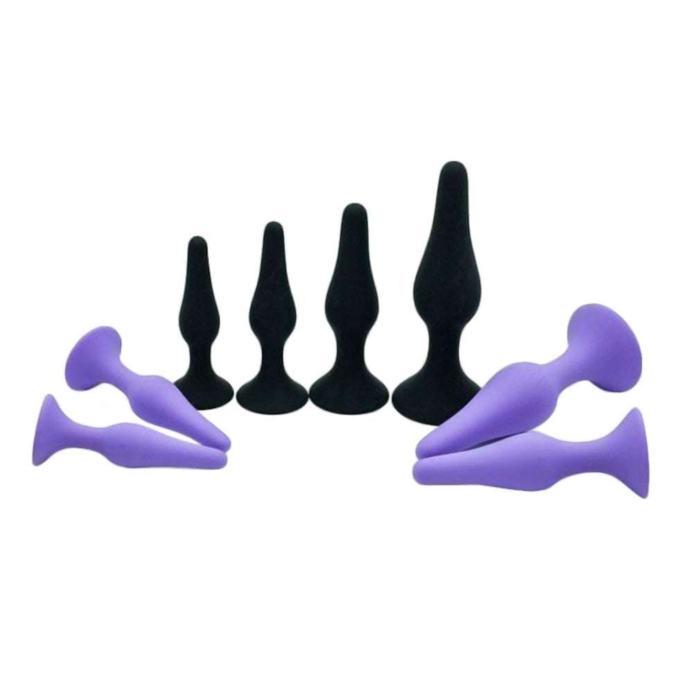 This starter set is great for beginners exploring backdoor pleasure. The train sex toys come in cute colors with a sexy, flexible design.