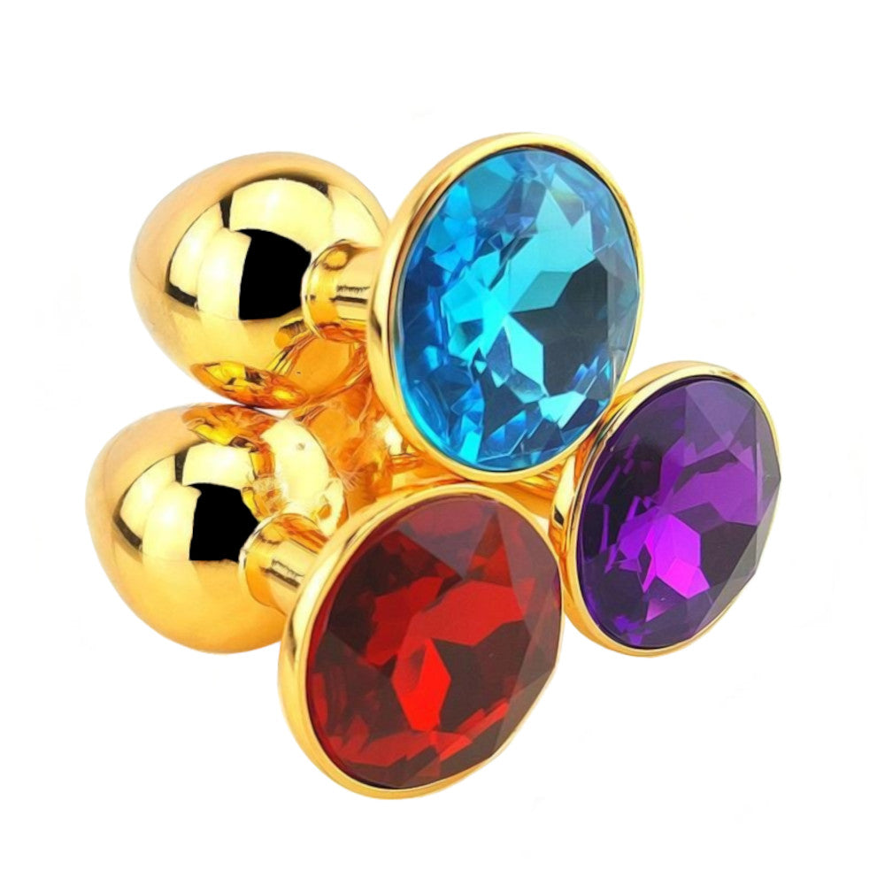 Golden Bedazzled Jeweled Plug Loveplugs Anal Plug Product Available For Purchase Image 1