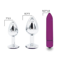 Purple Jeweled 3" Stainless Steel Butt Plug Loveplugs Anal Plug Product Available For Purchase Image 24