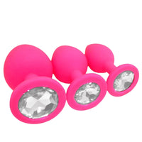 Silicone Jeweled Plug Starter Set (3 Piece) Loveplugs Anal Plug Product Available For Purchase Image 21