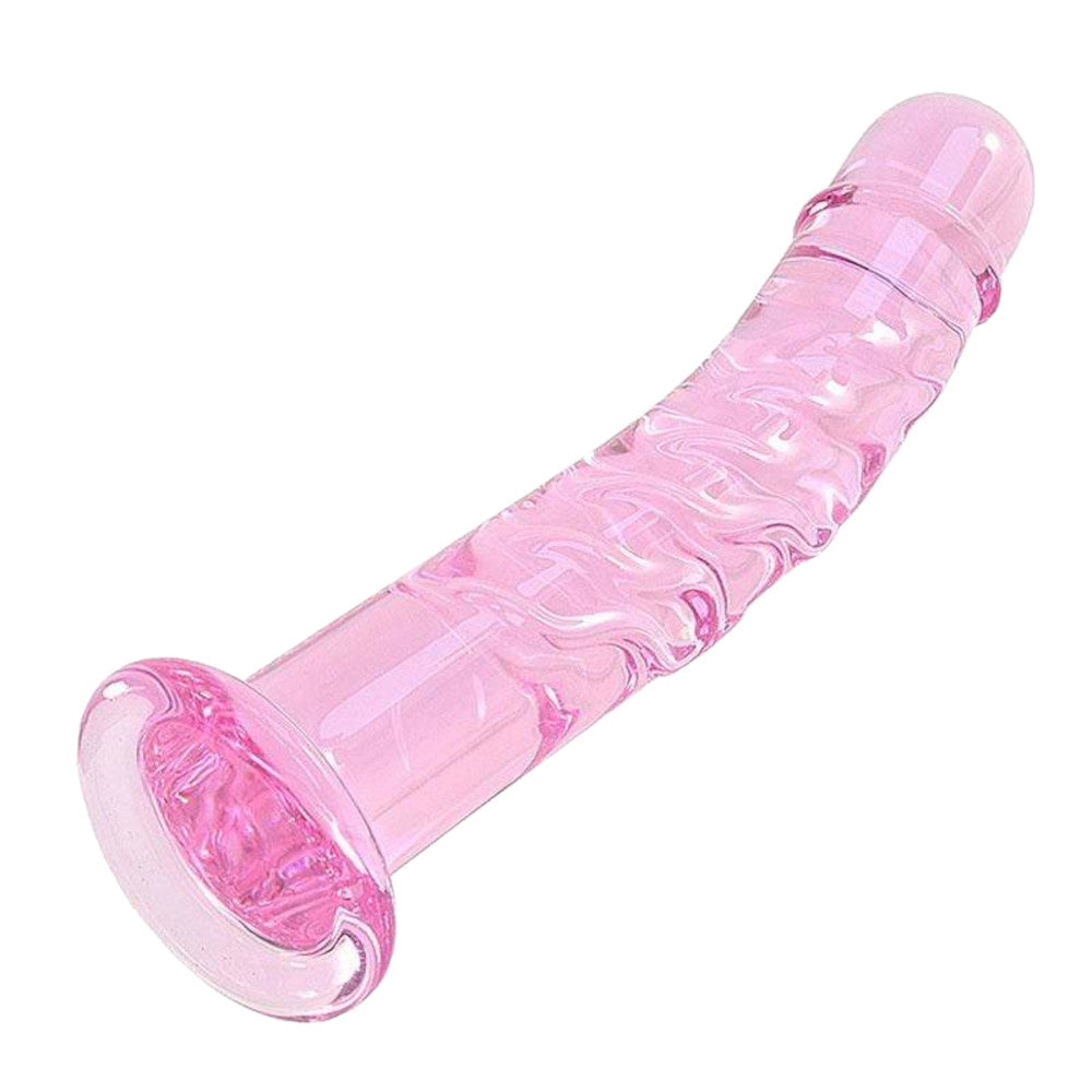 Tickled Pink Slim Glass Anal Dildo
