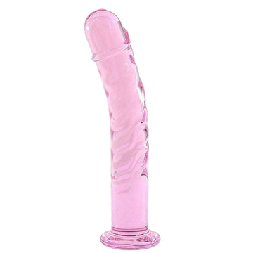Tickled Pink Slim Glass Anal Dildo