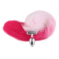 Pink with White Fox Shapeable Metal Tail, 18" Loveplugs Anal Plug Product Available For Purchase Image 21