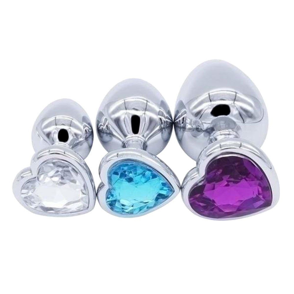 Enhance your play with these jeweled sex toys, featuring steel sex toys in black, gold, jeweled, and more. The big, flared base ensures safety during use.