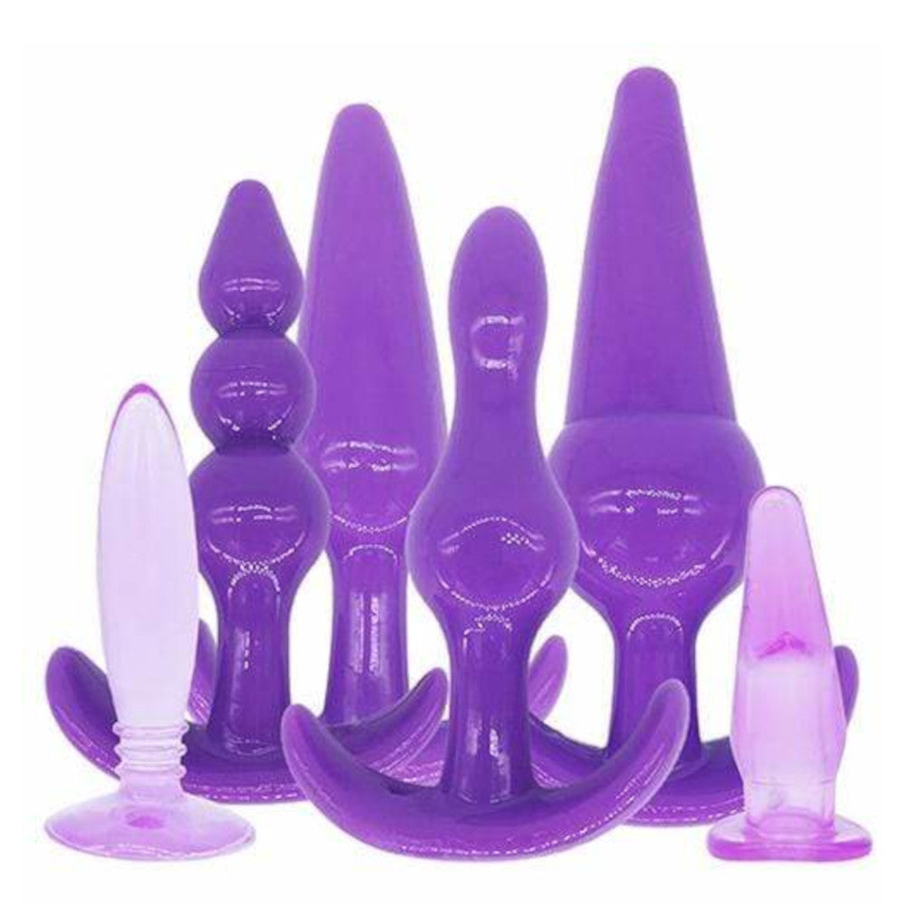 Spice up your relationship with this cute, silicone trainer set, available in pink, purple, and black. Great as a sex toys trainer for couples or solo play, with suction cups, piece