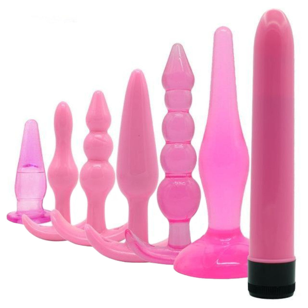 Beginner To Expert Trainer Set (7 Piece With Vibrator) Loveplugs Anal Plug Product Available For Purchase Image 1