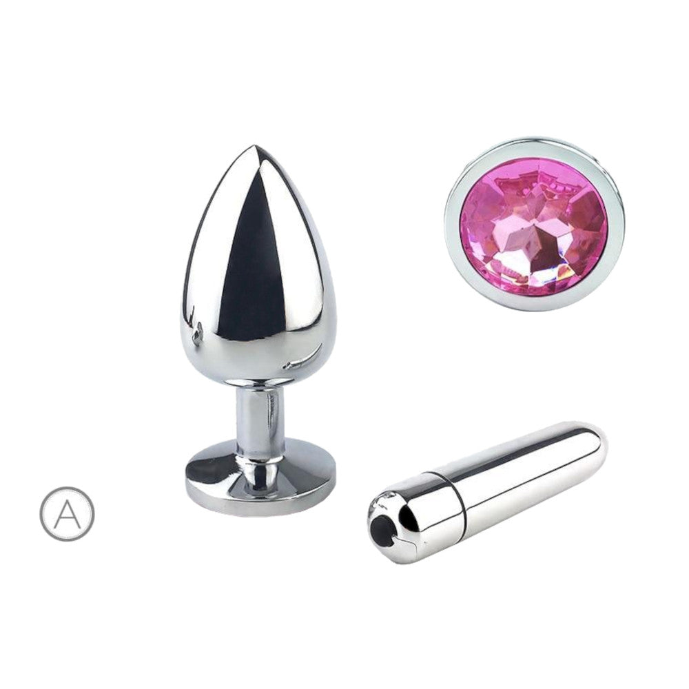 Cute Pink Princess Plug With Vibrator Loveplugs Anal Plug Product Available For Purchase Image 4
