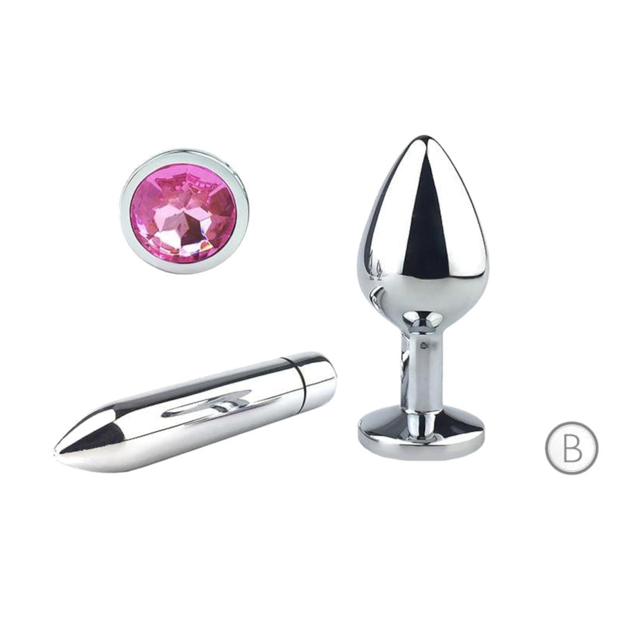 Cute Pink Princess Plug With Vibrator Loveplugs Anal Plug Product Available For Purchase Image 45