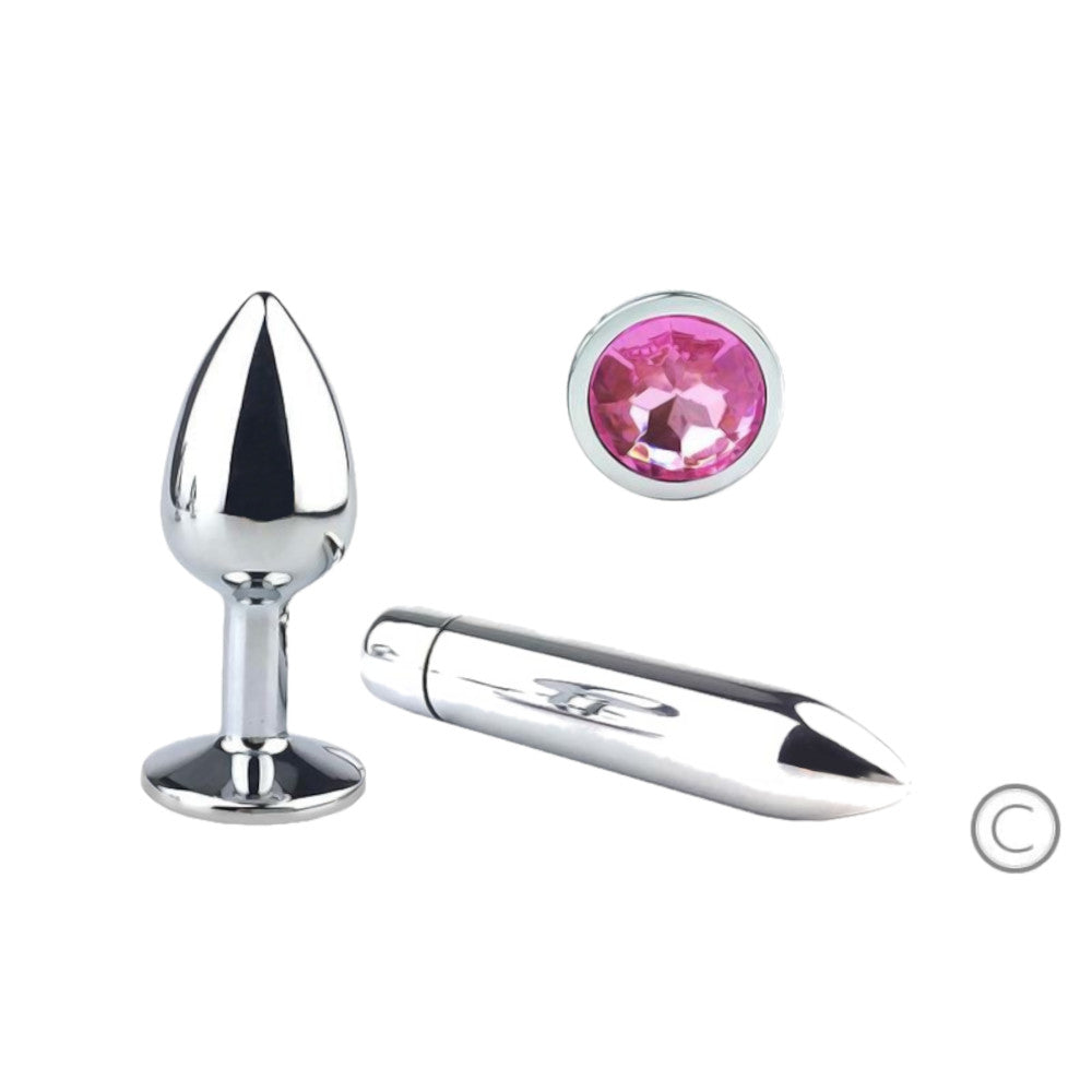 Cute Pink Princess Plug With Vibrator Loveplugs Anal Plug Product Available For Purchase Image 7