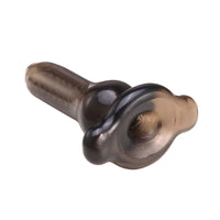 Apply soft, water- or oil-based lube before gently inserting the hollow plug. The silicone texture, sex-safe material enhances comfort.