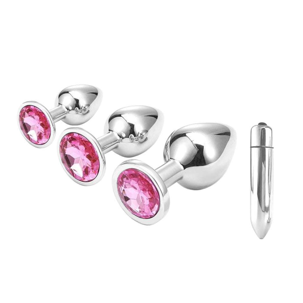 Cute Pink Princess Plug With Vibrator Loveplugs Anal Plug Product Available For Purchase Image 1