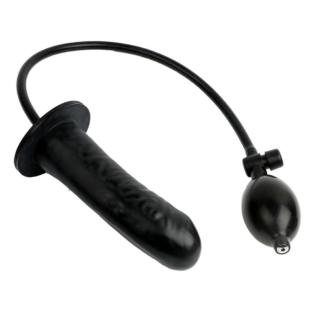 Black Inflatable Silicone Dildo Toy Loveplugs Anal Plug Product Available For Purchase Image 2