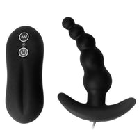 Loveplugs offers a male-friendly butt vibrator crafted from black silicone, perfect for prostate massage. Its beads and vibrations are sure to hit your spot!