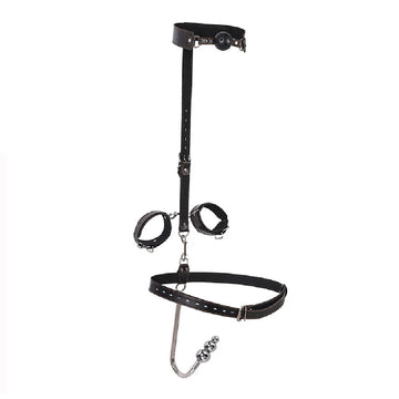 Triple Beads Pleasure Anal Hook and Restraint Set