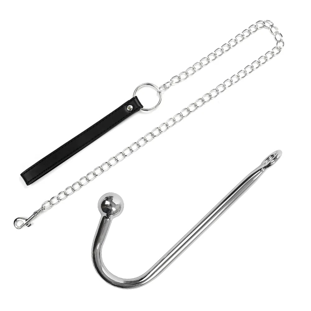 BDSM Anal Hook with Leash