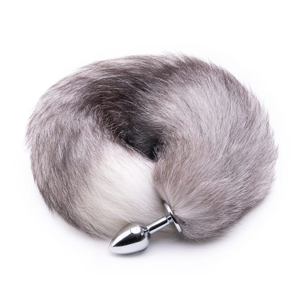Gray Fox Tail Plug 16" Loveplugs Anal Plug Product Available For Purchase Image 1