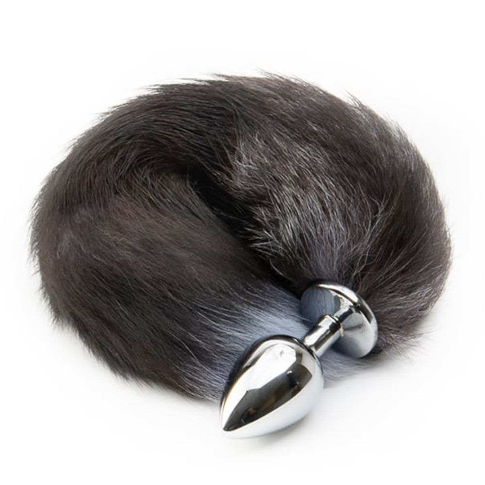 Grey Fox Metal Tail Plug 18"