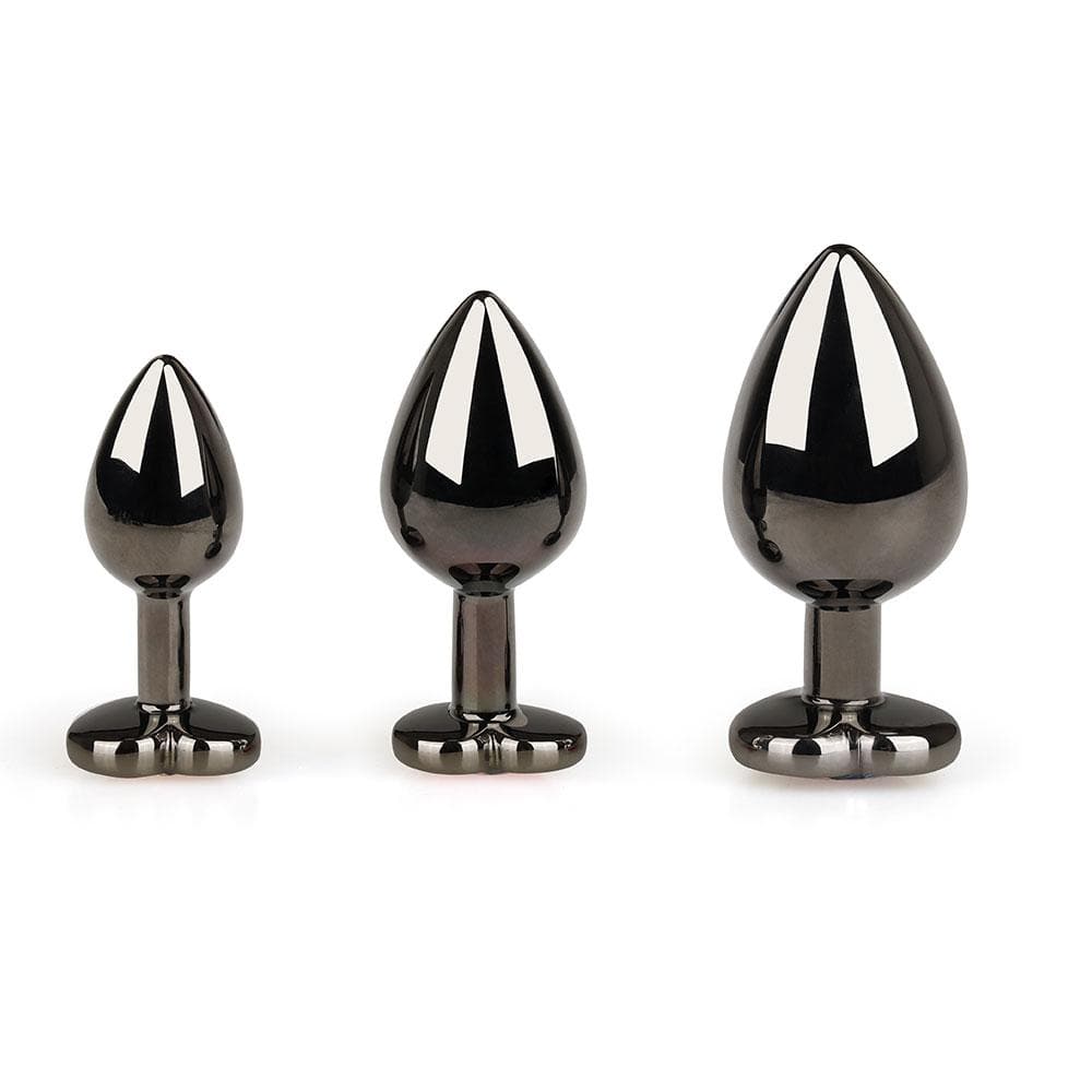 Black Steel Plug Toy Set (3 Piece) Loveplugs Anal Plug Product Available For Purchase Image 6
