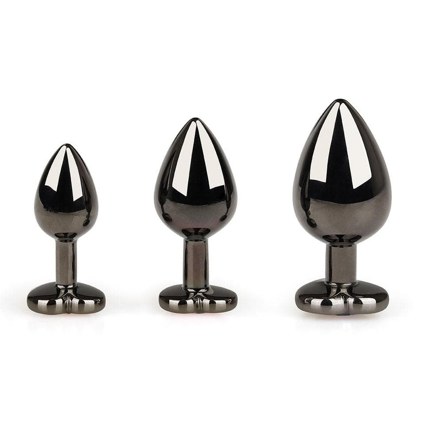 Black Steel Plug Toy Set (3 Piece) Loveplugs Anal Plug Product Available For Purchase Image 45