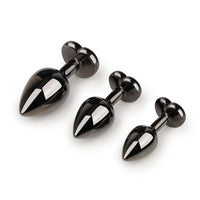Black Steel Plug Toy Set (3 Piece) Loveplugs Anal Plug Product Available For Purchase Image 24