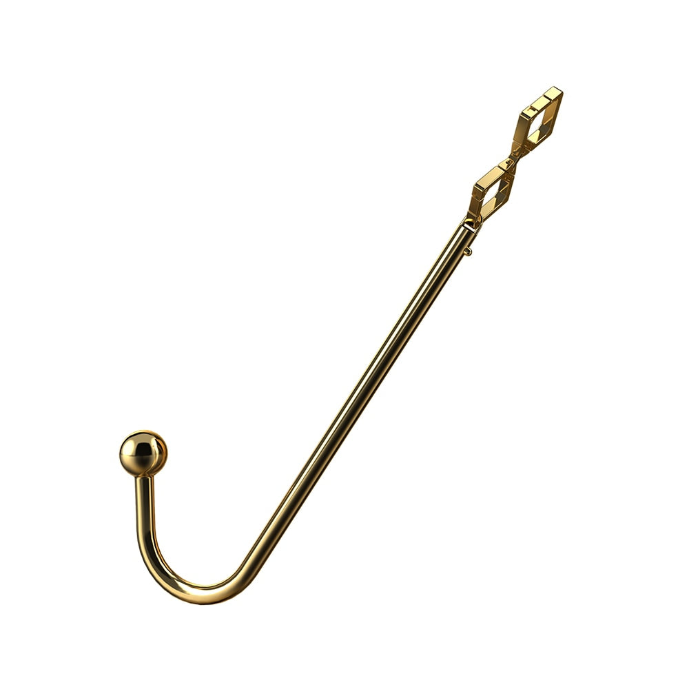 LOCKINK Golden Adjustable Anal Hook Set Loveplugs Anal Plug Product Available For Purchase Image 1