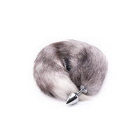Grey Fox Tail With Plug Shaped Metal Tip Loveplugs Anal Plug Product Available For Purchase Image 23