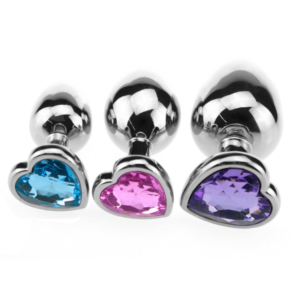 Heart Candy Jeweled Butt Plug Set (3 Piece) Loveplugs Anal Plug Product Available For Purchase Image 2