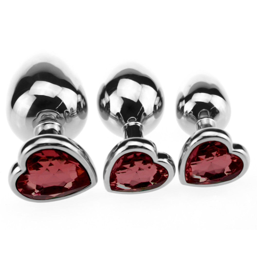 Heart Candy Jeweled Butt Plug Set (3 Piece) Loveplugs Anal Plug Product Available For Purchase Image 6