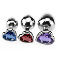 Heart Candy Jeweled Butt Plug Set (3 Piece)