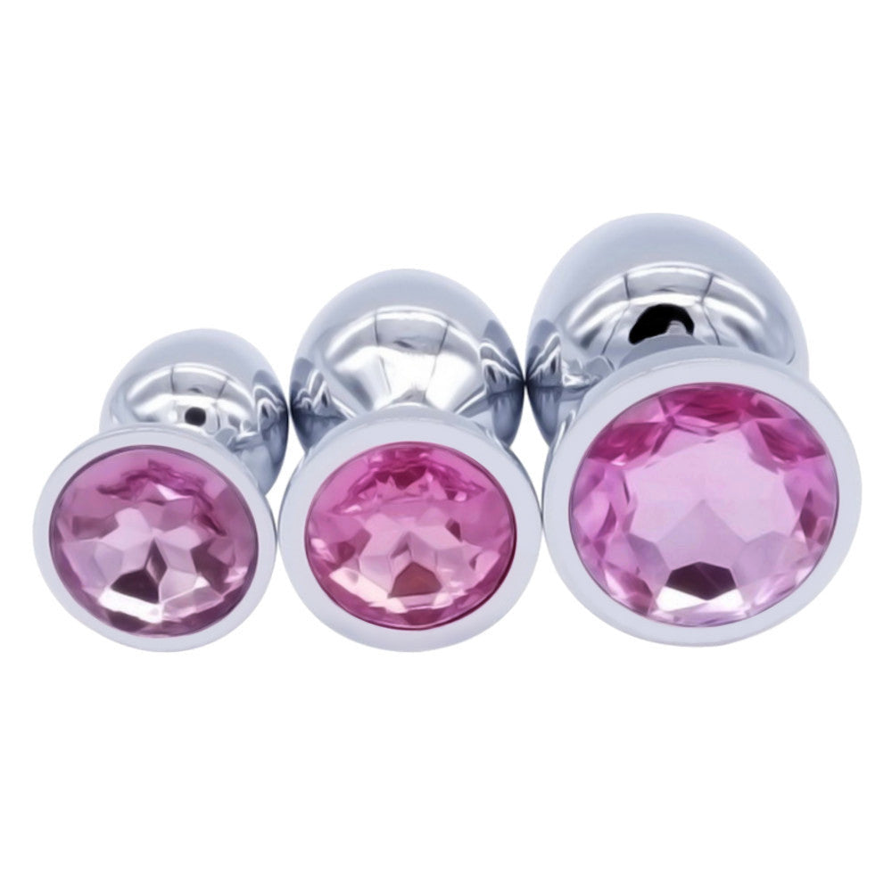 Exquisite Steel Jeweled Plug Set (3 Piece) Loveplugs Anal Plug Product Available For Purchase Image 8