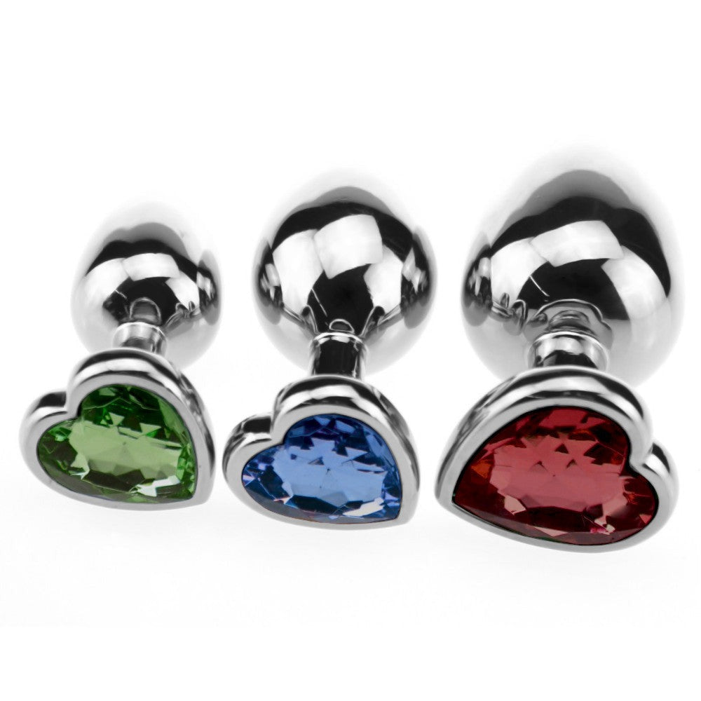 Heart Candy Jeweled Butt Plug Set (3 Piece) Loveplugs Anal Plug Product Available For Purchase Image 5