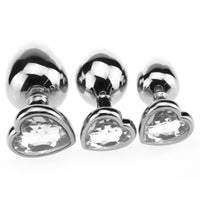 Heart Candy Jeweled Butt Plug Set (3 Piece)