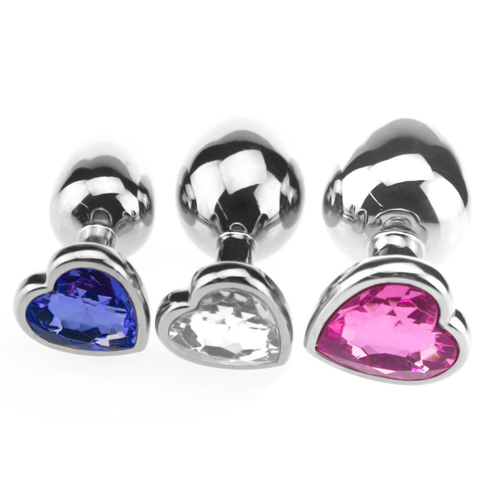 Heart Candy Jeweled Butt Plug Set (3 Piece)