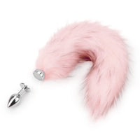 Magnetic Faux Fur Fox Tail With Plug