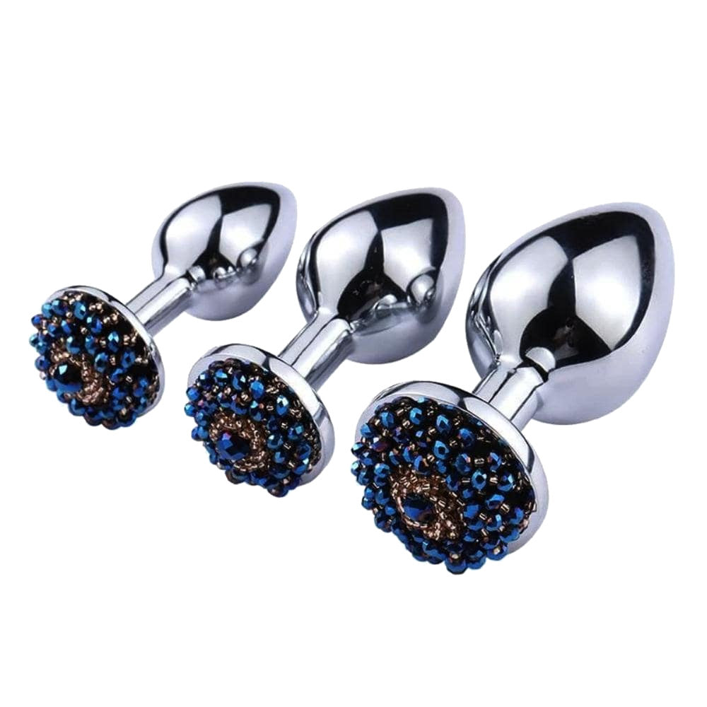 Rhinestone Stretching Anal Training Set (3 Piece) Loveplugs Anal Plug Product Available For Purchase Image 2