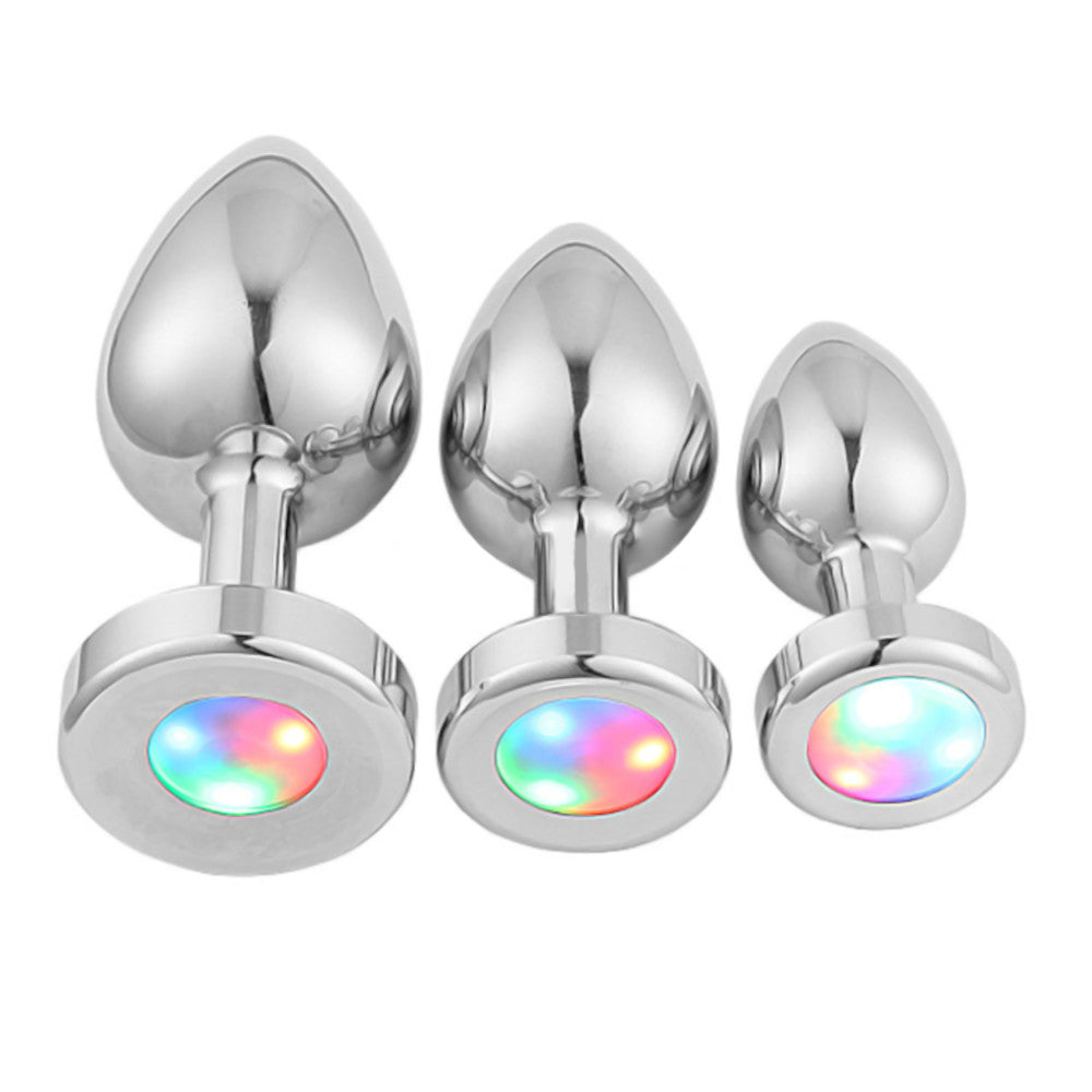 Light Up Plug Set (3 Piece) Loveplugs Anal Plug Product Available For Purchase Image 1