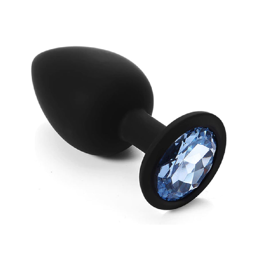 Blue Sapphire Jeweled Butt Plug Set (3 Piece)