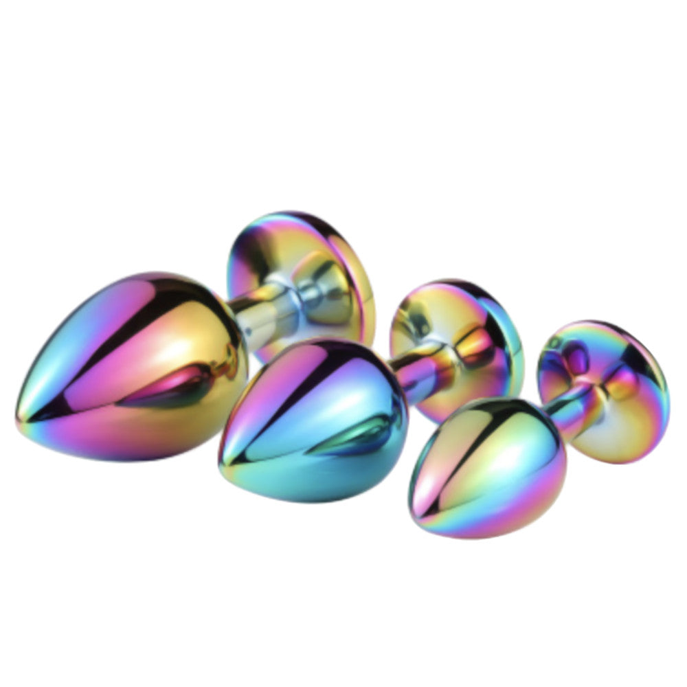 Jeweled Rainbow Set (3 Piece) Loveplugs Anal Plug Product Available For Purchase Image 2