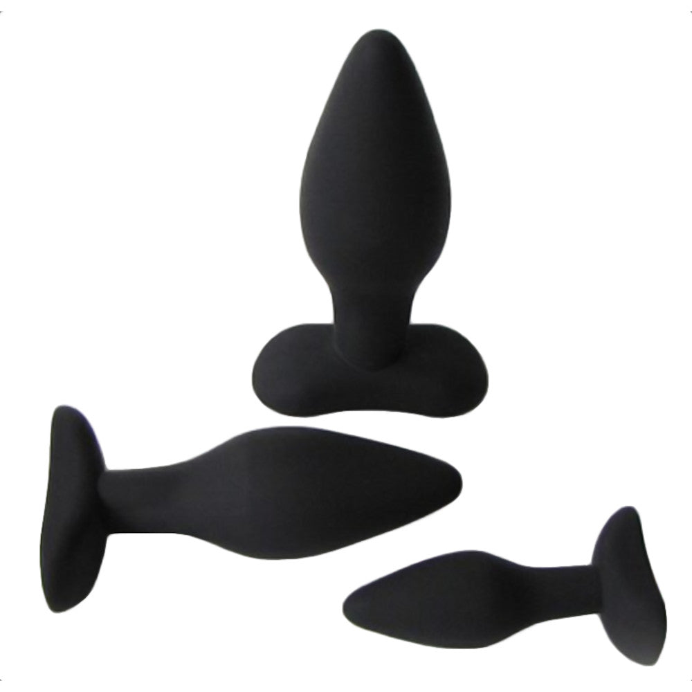 Graduated Soft Silicone Set (3 Piece) Loveplugs Anal Plug Product Available For Purchase Image 4