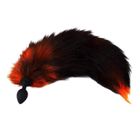 Black & Orange Cat Tail Plug 16"