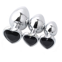 Pretty Princess's Black Heart Set (3 Piece) Loveplugs Anal Plug Product Available For Purchase Image 20