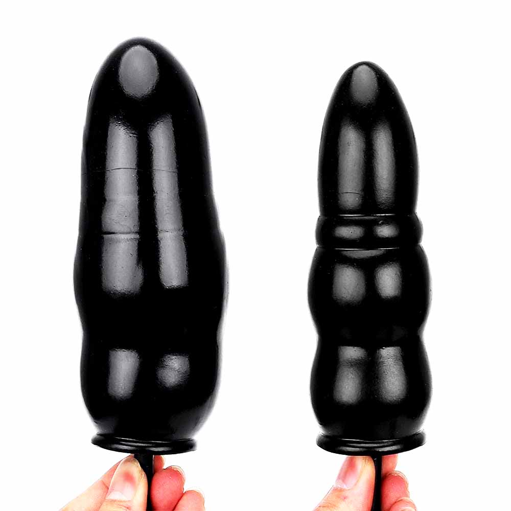 Black Beaded Silicone Inflatable Loveplugs Anal Plug Product Available For Purchase Image 4