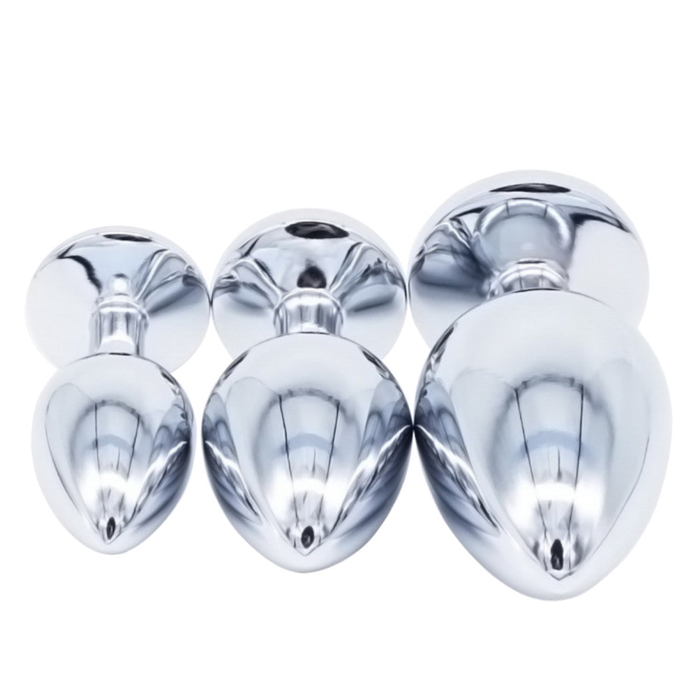 15 Colors Jeweled Stainless Steel Plug