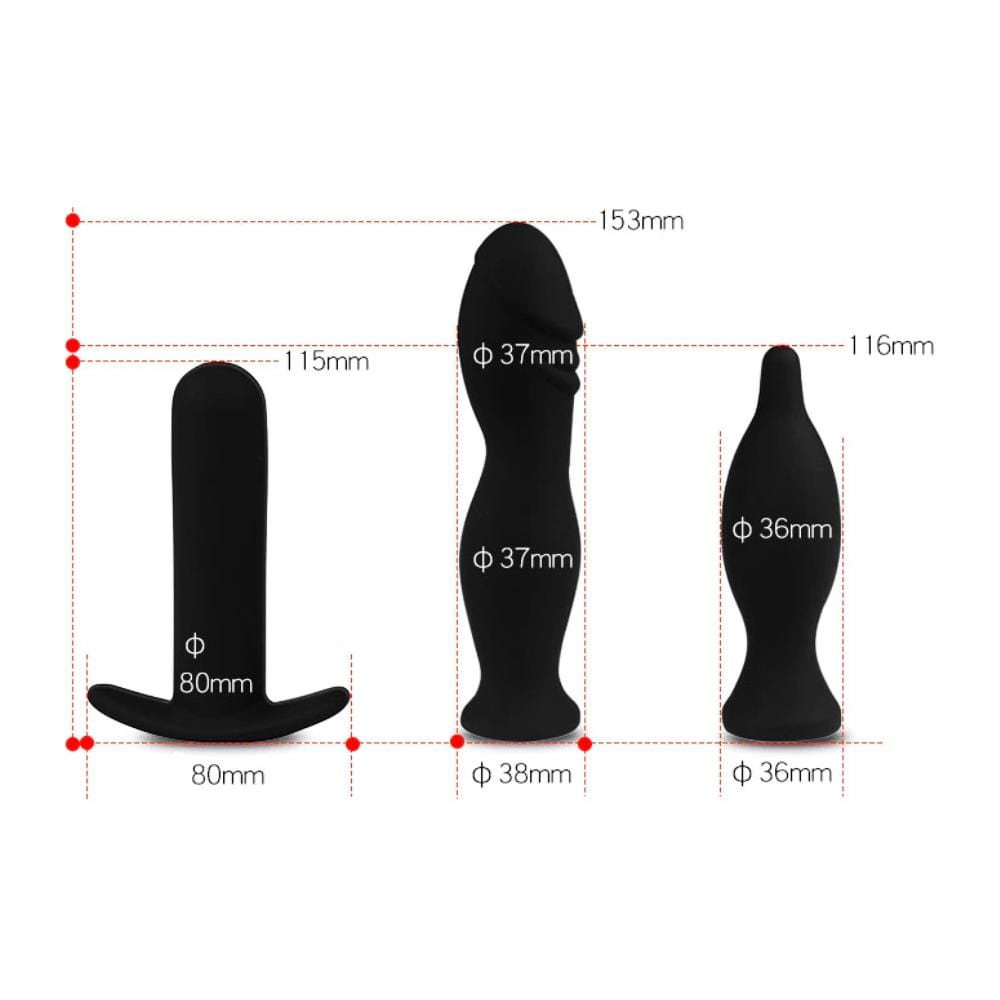 Black Silicone Inflatable Big Loveplugs Anal Plug Product Available For Purchase Image 8