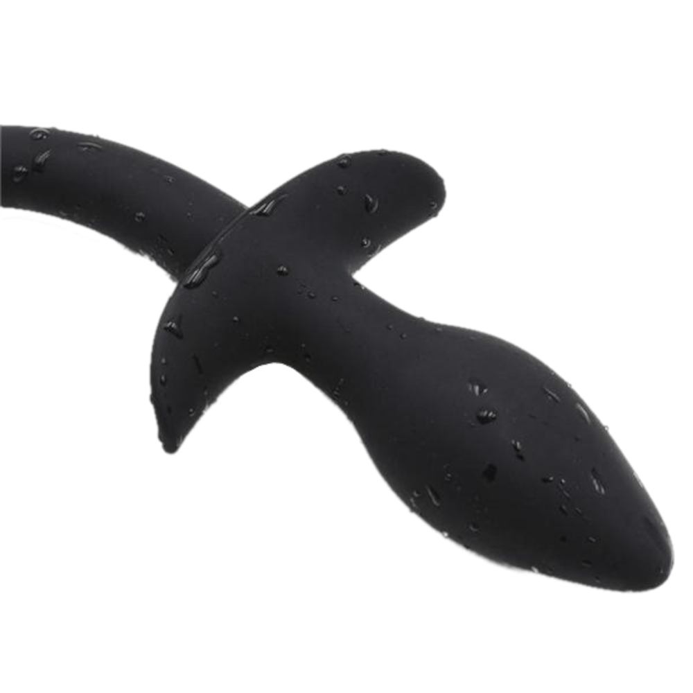 Curved Dog Tail Butt Plug, 7" Loveplugs Anal Plug Product Available For Purchase Image 3