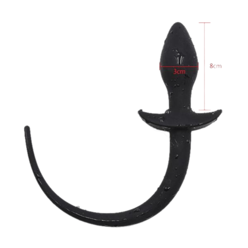 Curved Dog Tail Butt Plug, 7" Loveplugs Anal Plug Product Available For Purchase Image 7