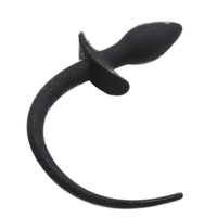 Curved Dog Tail Butt Plug, 7"