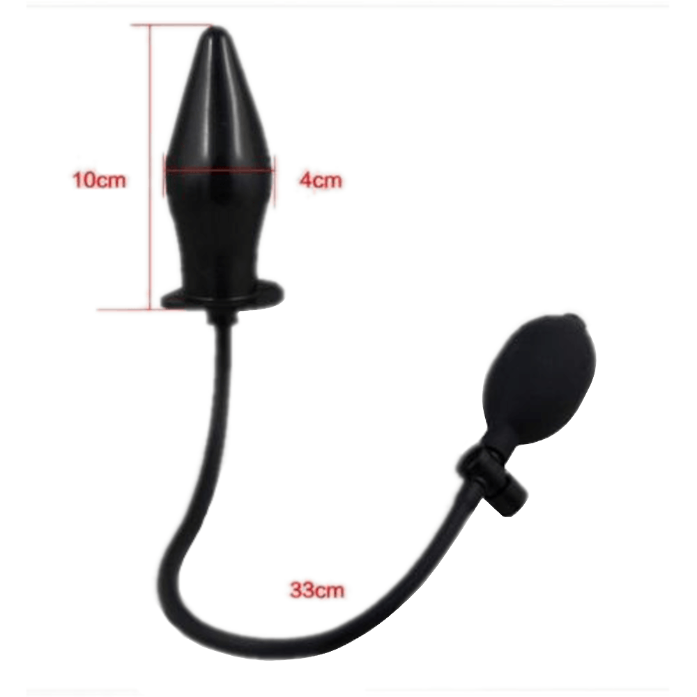 Black Inflatable Pump Up Silicone Loveplugs Anal Plug Product Available For Purchase Image 4