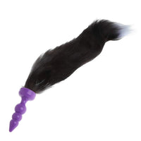 16" Black Cat Tail Silicone Plug