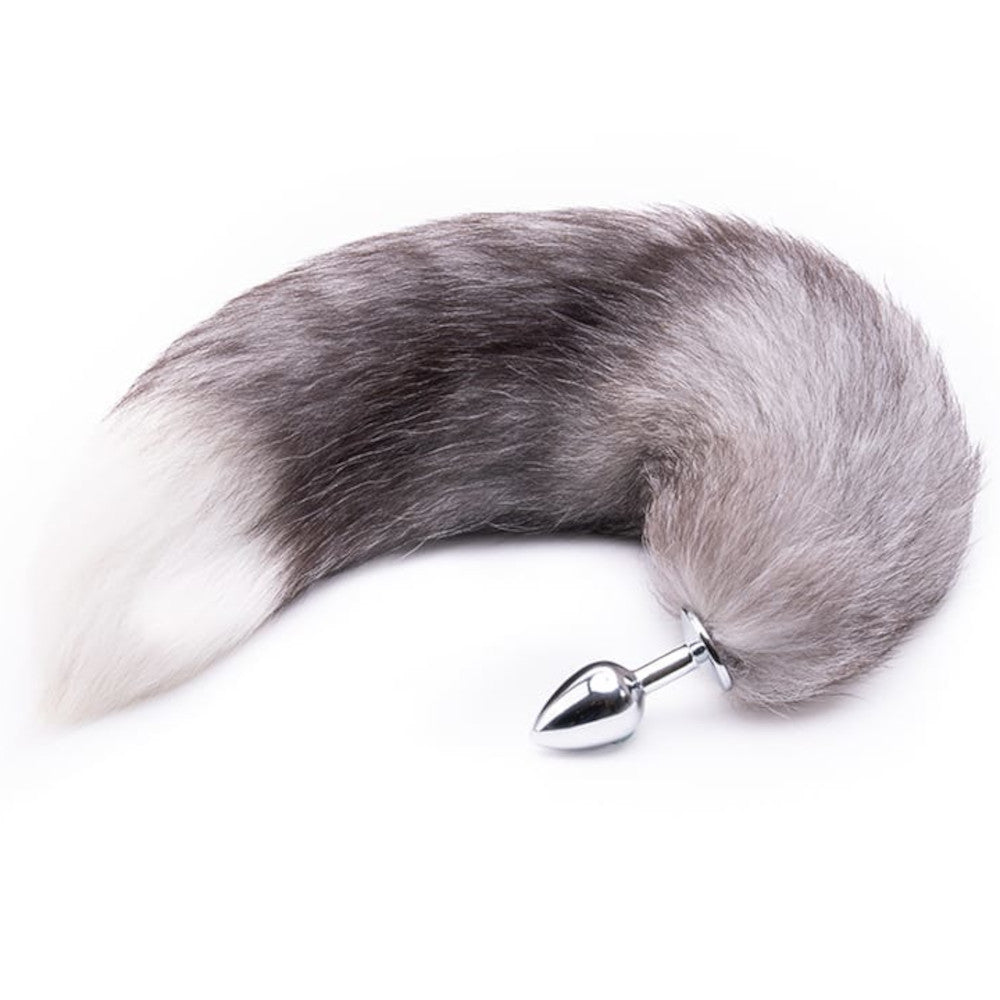 Gray Fox Tail Plug 16" Loveplugs Anal Plug Product Available For Purchase Image 3